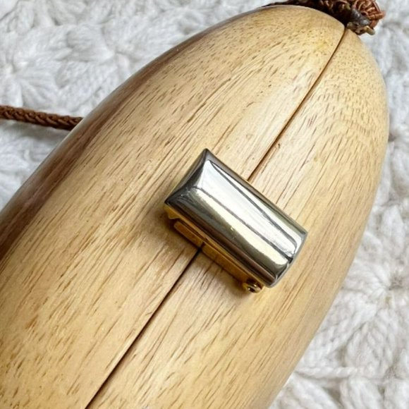 SUAREZ New York Natural Wood Handbag RARE - Picture 4 of 10